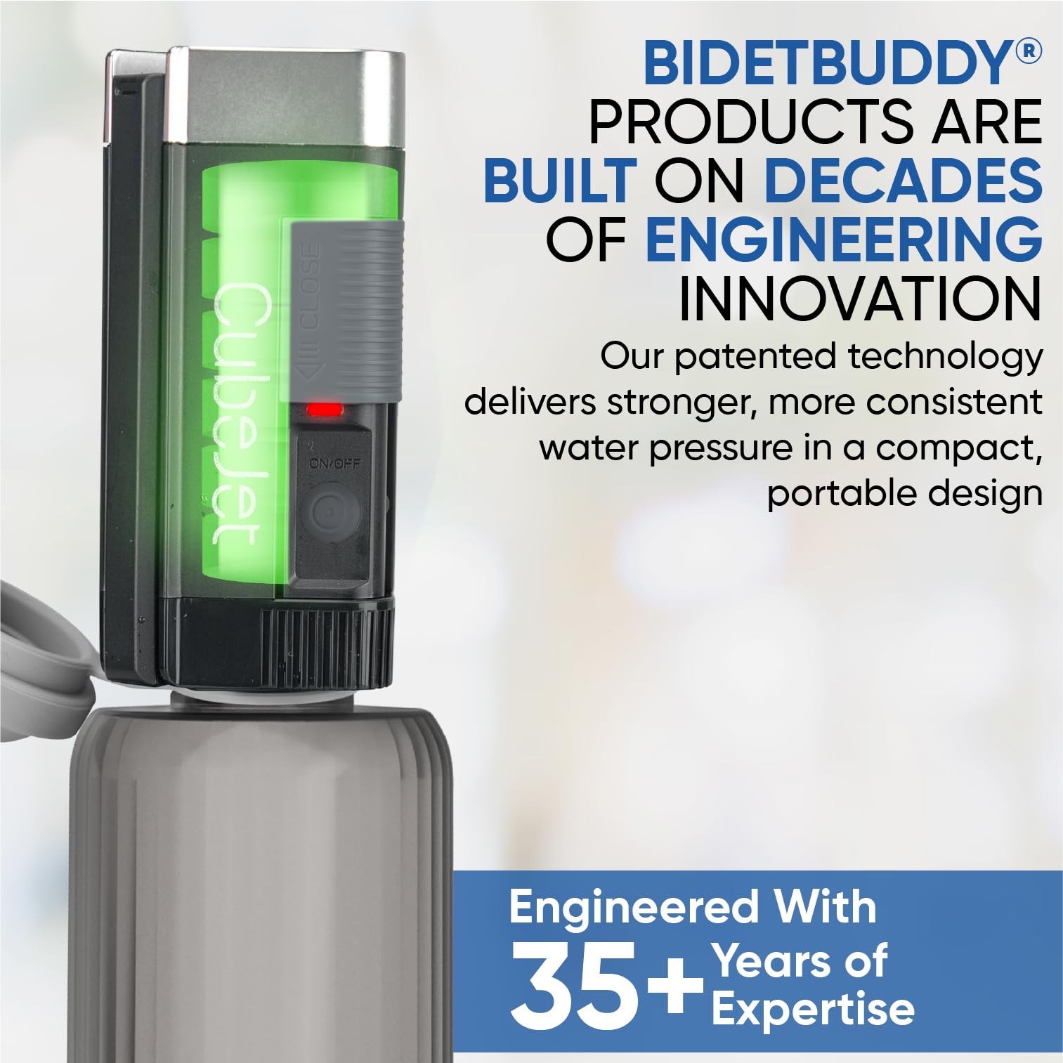 Bidet Buddy CubeJet travel carry bag keeps components organized
