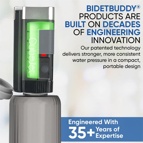 Bidet Buddy CubeJet travel carry bag keeps components organized