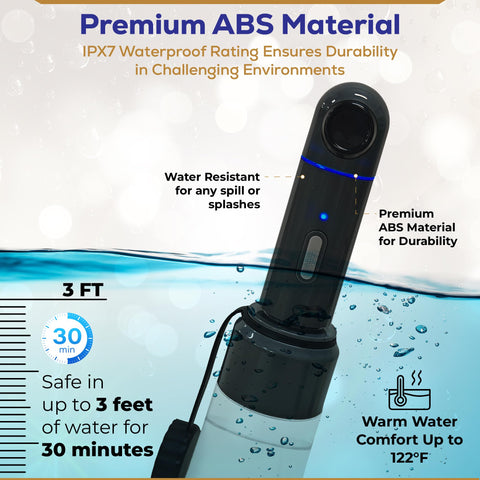 LuxeJet travel-ready setup shown for on-the-go cleaning.