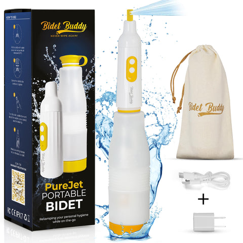 Bidet Buddy PureJet portable bottle base attachment for compact travel