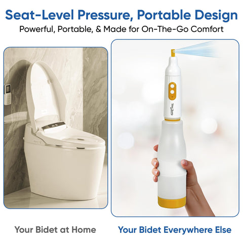 Bidet Buddy PureJet retractable nozzle for on-the-go hygiene