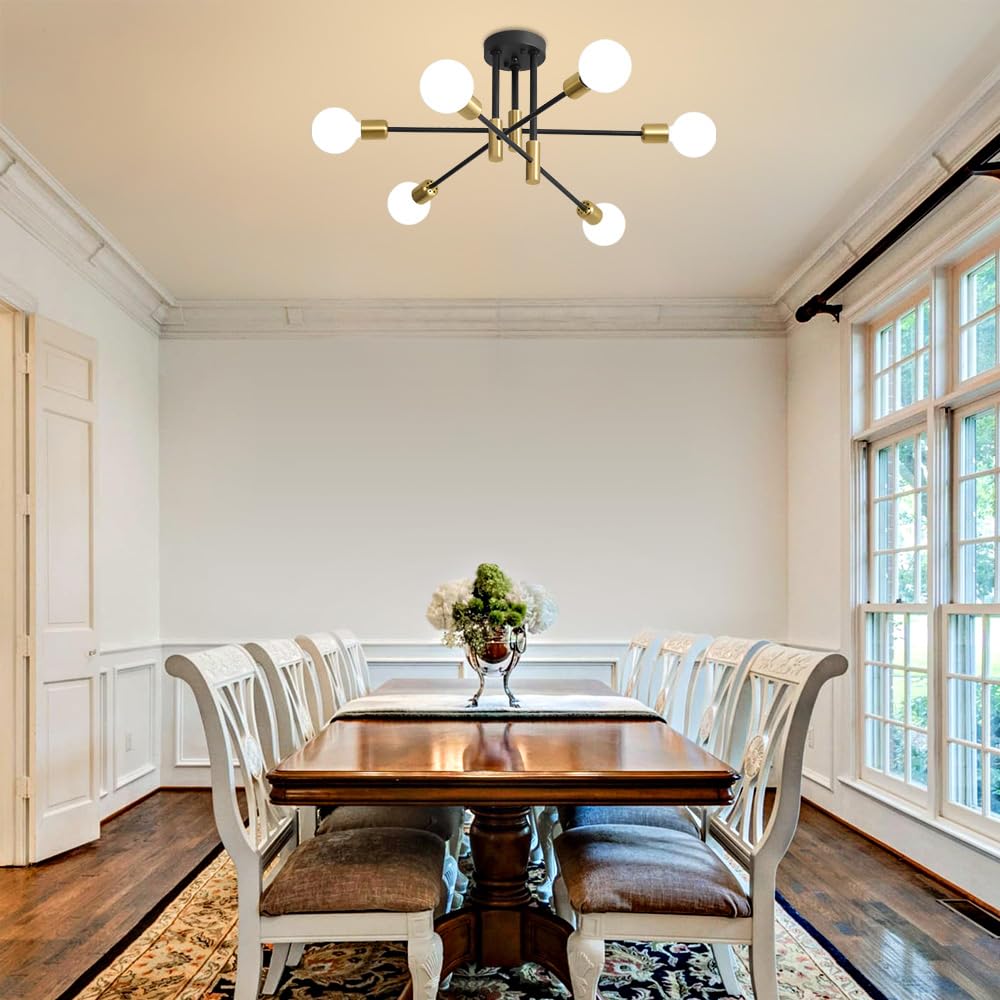Biewalk 6-light dining chandelier installation demonstrates quick, safe wiring.