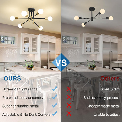 Biewalk living room and kitchen island lighting enhances space.
