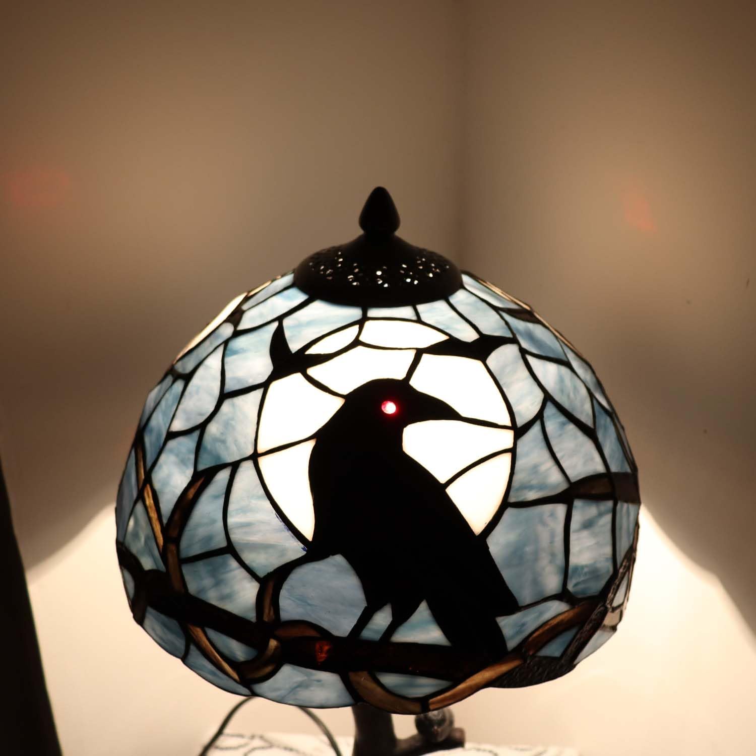 Bieye Halloween themed stained glass lamp adds spooky charm to entryways