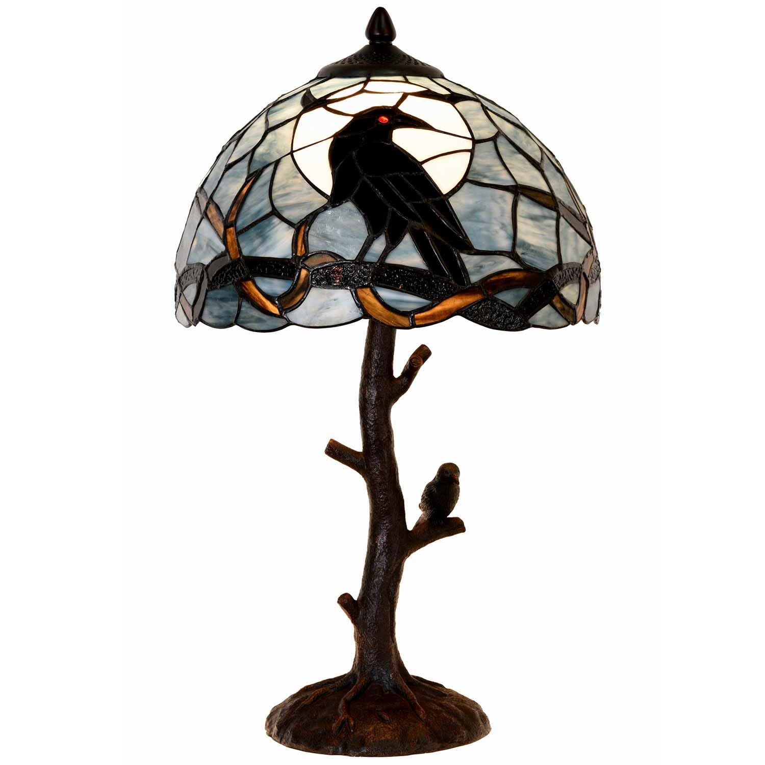 Bieye raven on branch lampshade for dramatic Halloween decor and focal lighting