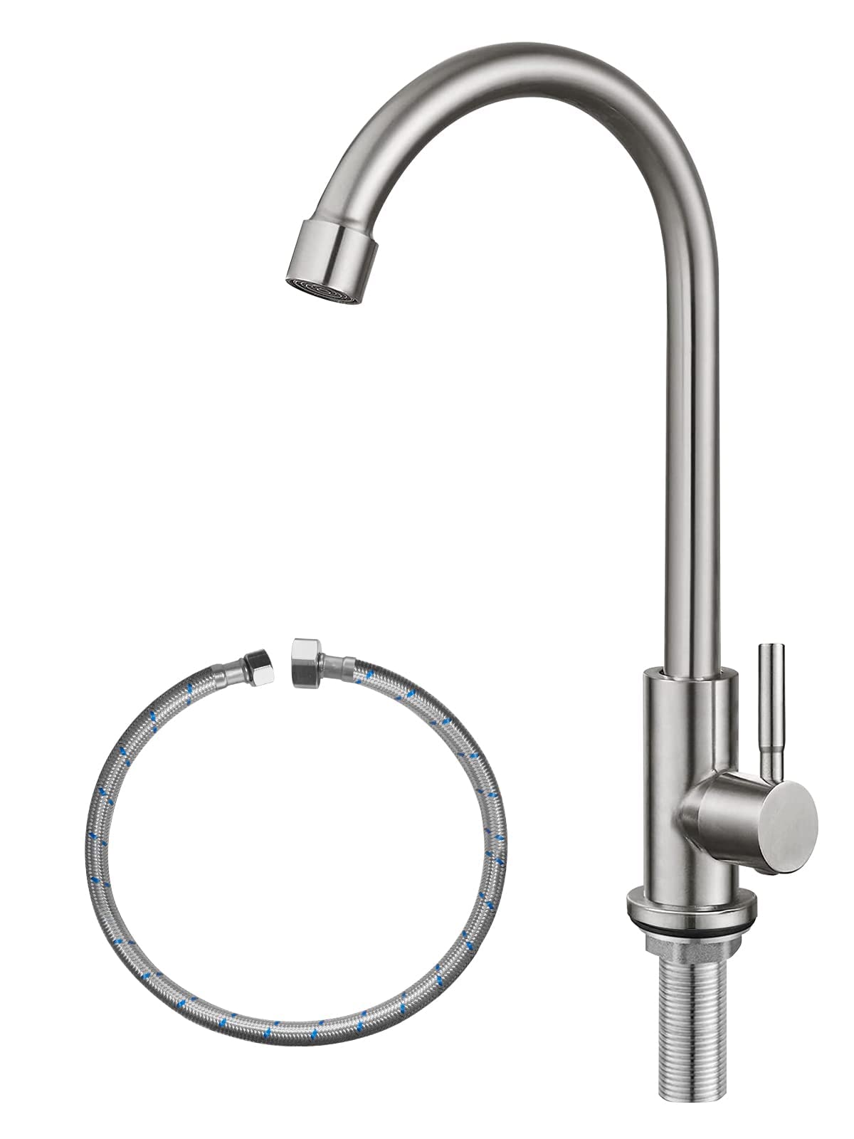 Bifordo cold water faucet with double-sink swivel for versatile kitchen tasks.