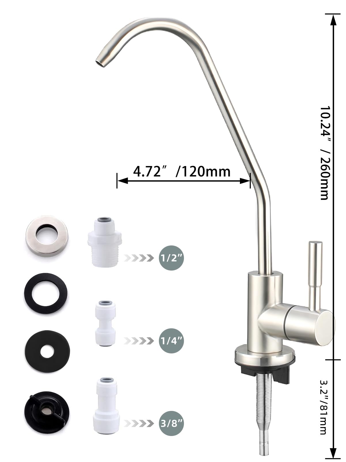 Bifordo faucet suitable for RVs and bar sinks delivering convenient filtered water