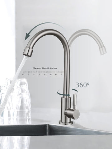 Bifordo faucet delivers a bubble-rich, splash-free water stream for easy washing.