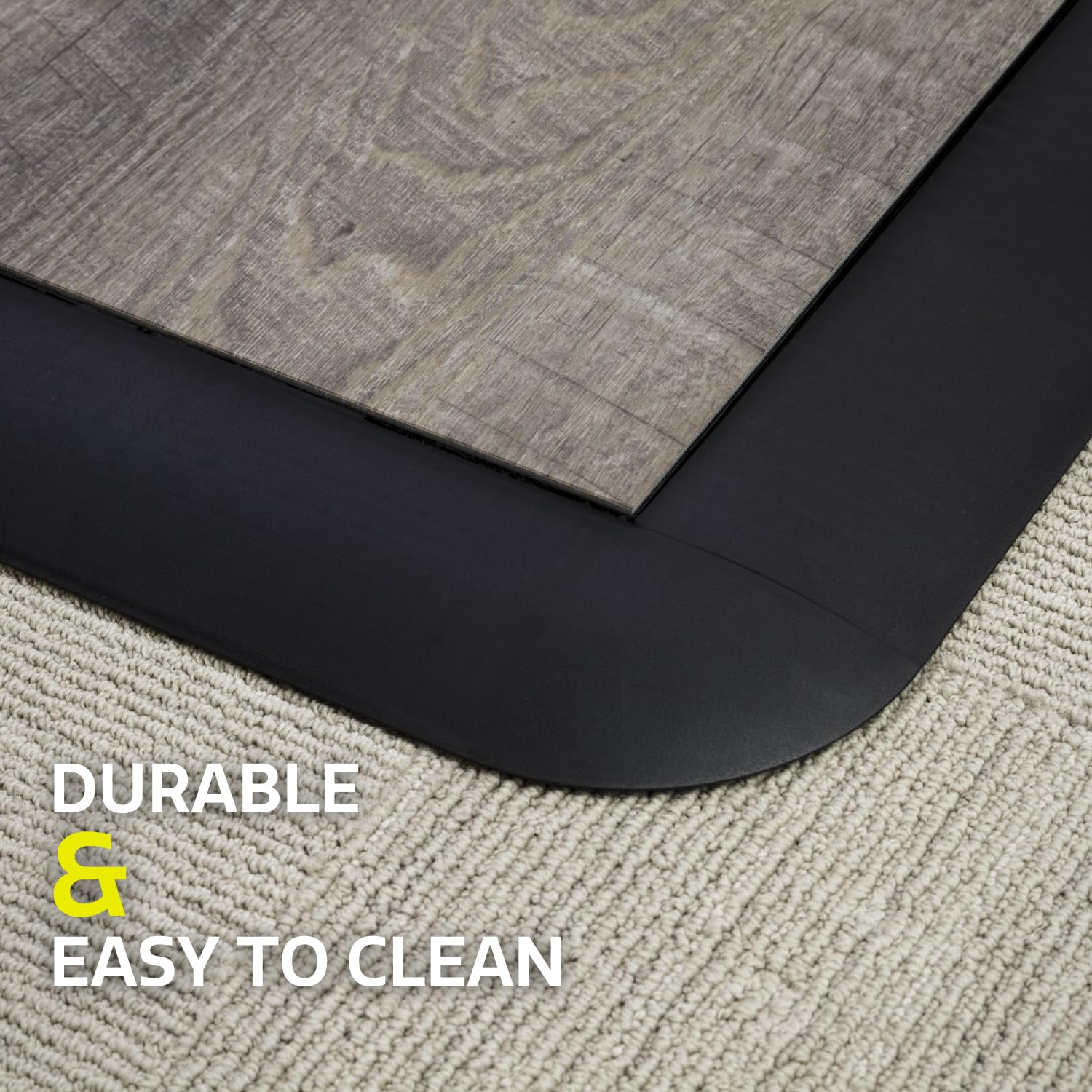 Big Floors edge kit features a durable finish that resists oil and dirt.