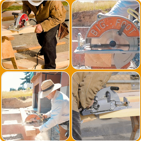 Big Foot Tools carbide-tipped teeth extend blade life for repeated use.