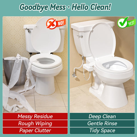BIGCOW bidet auto-retract nozzles for clean, protected tips