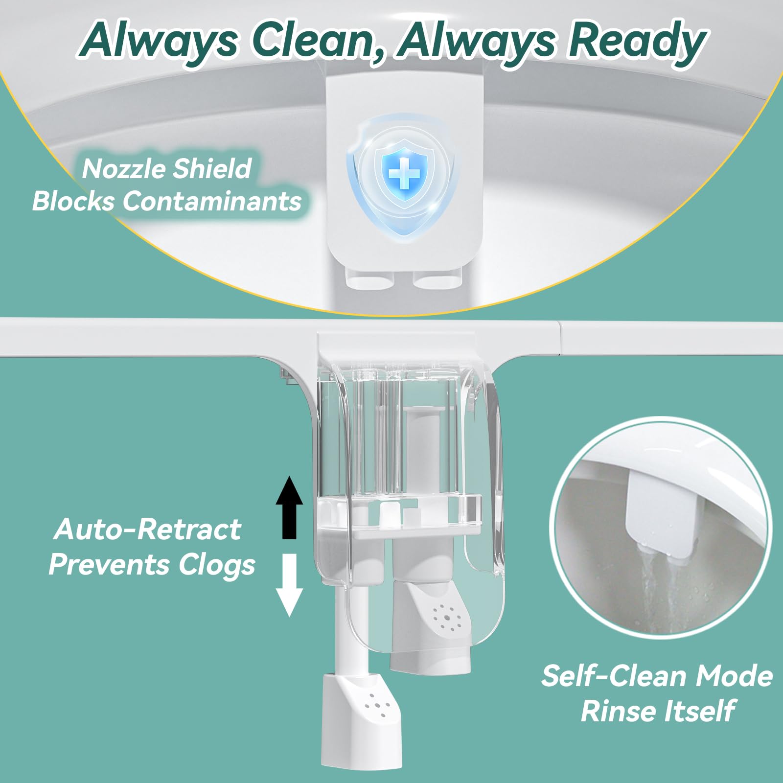 BIGCOW bidet ergonomic tactile controls for intuitive adjustments