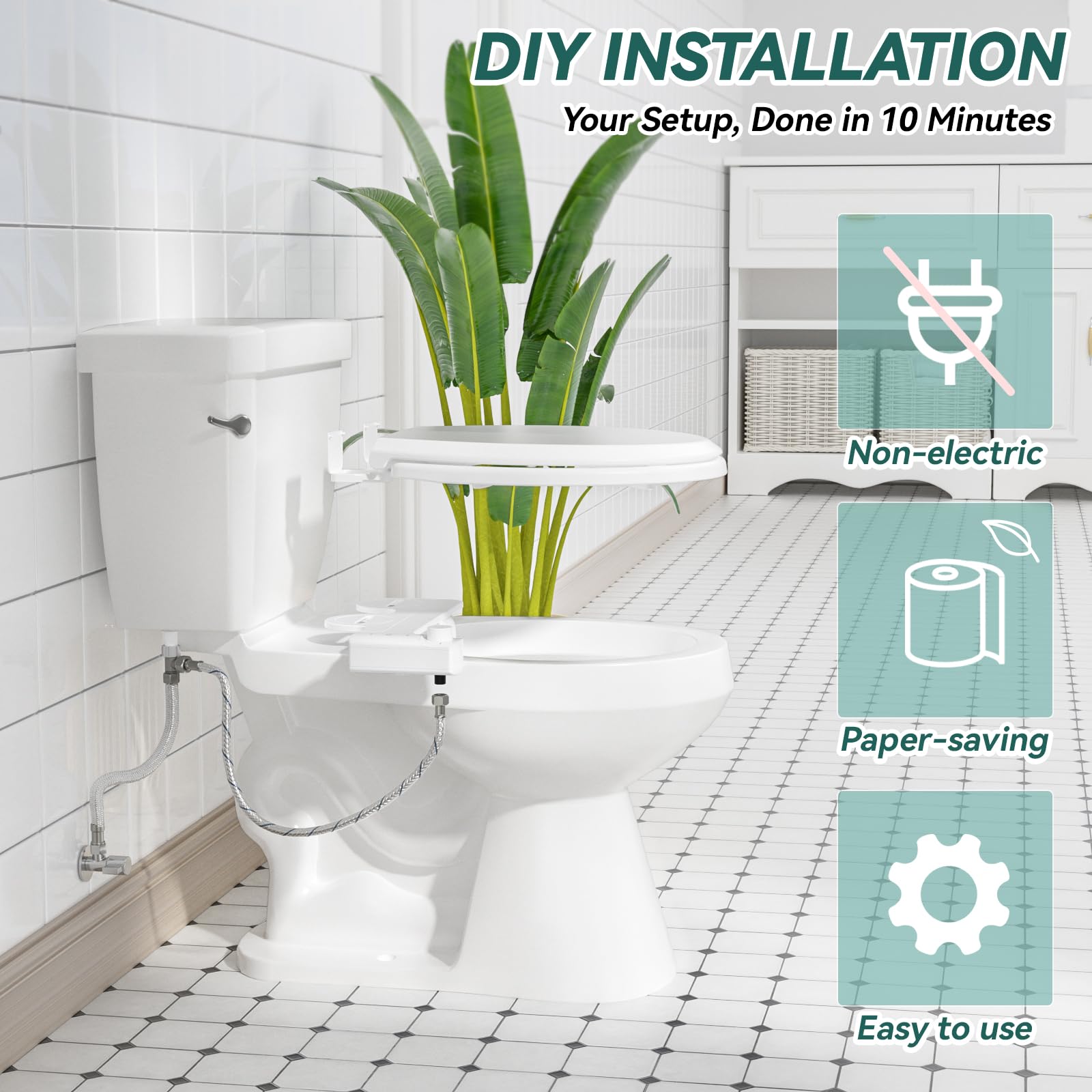 BIGCOW bidet tool-free installation for quick setup