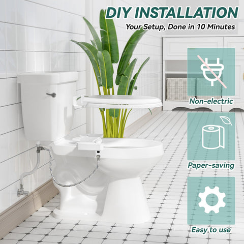 BIGCOW bidet tool-free installation for quick setup