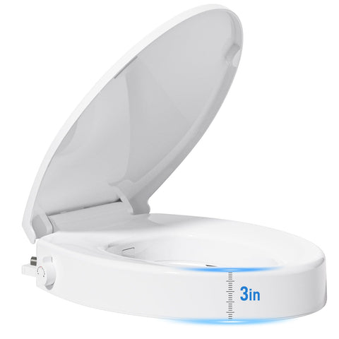 BIGCOW raised-seat with bidet adds 3 inches for easier sitting and standing