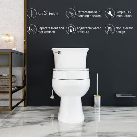 BIGCOW elongated seat with soft-close lid for quieter, durable use