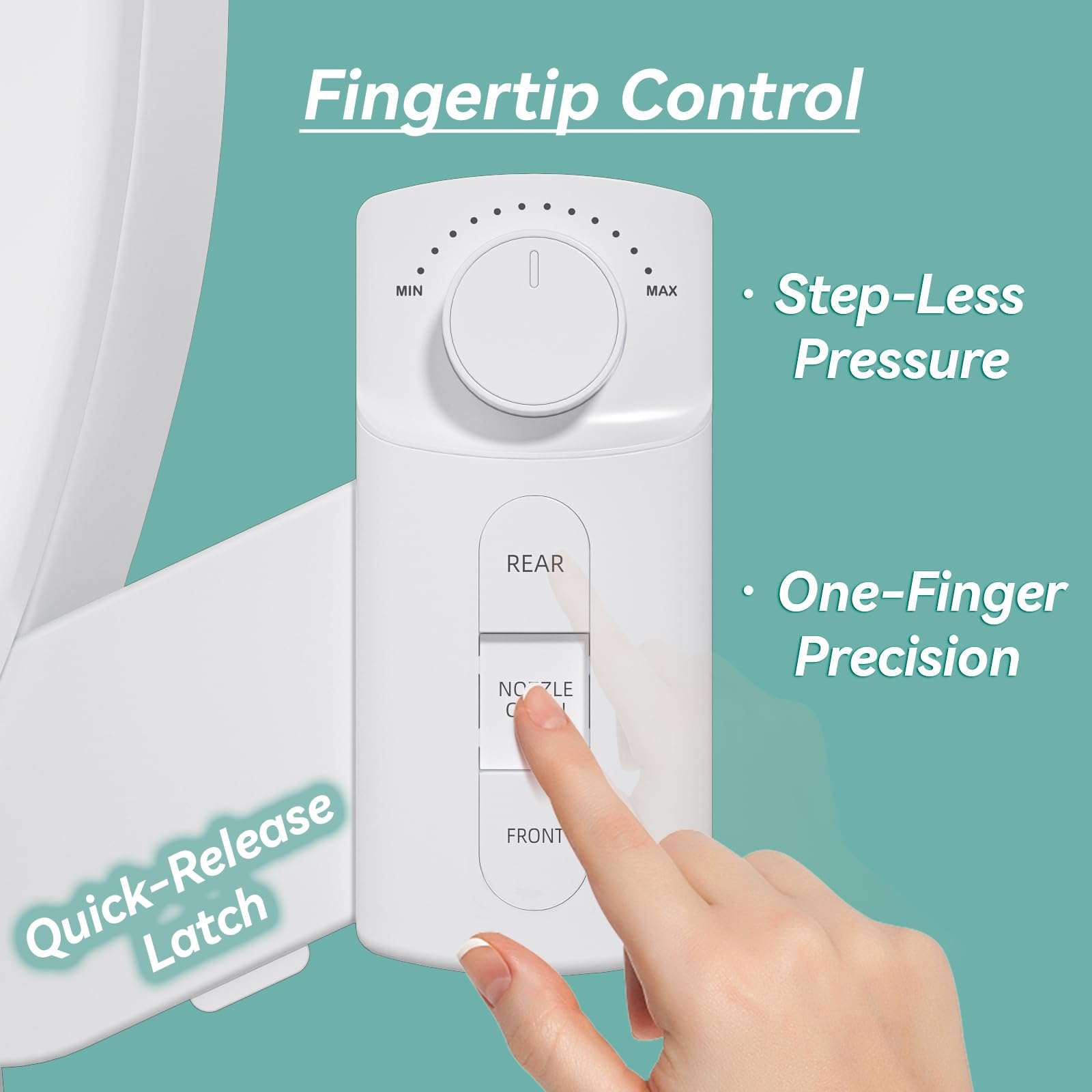 BIGCOW Ultra-Slim Bidet rear wash for thorough cleaning and comfort