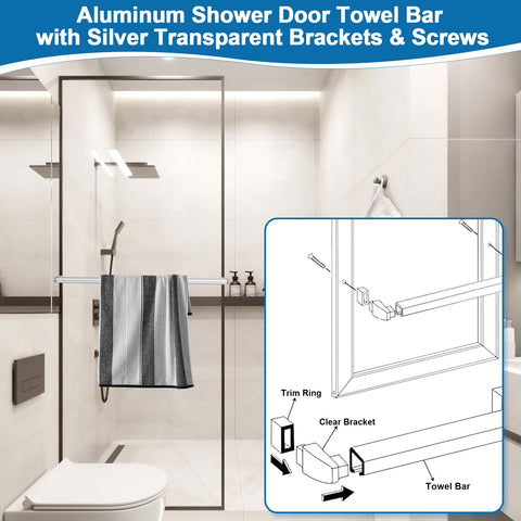 BigHead 30-inch towel bar enhances modern bathroom with minimal, sturdy design