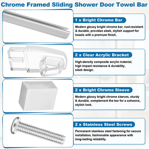 BigHead chrome sleeves and stainless screws ensure durable, easy installation