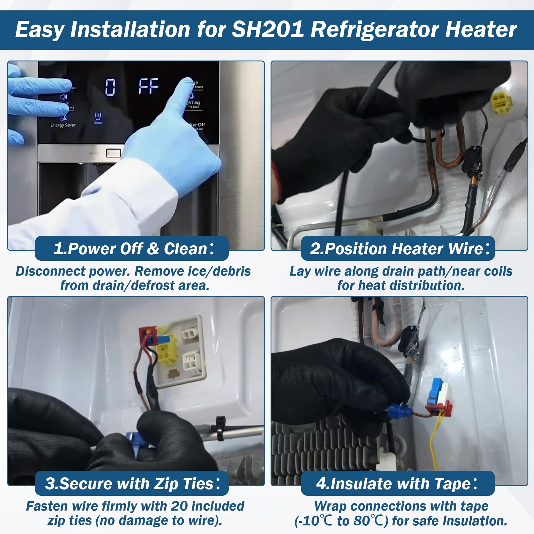 DIY fridge repair with BigHead SH502 kit in use.