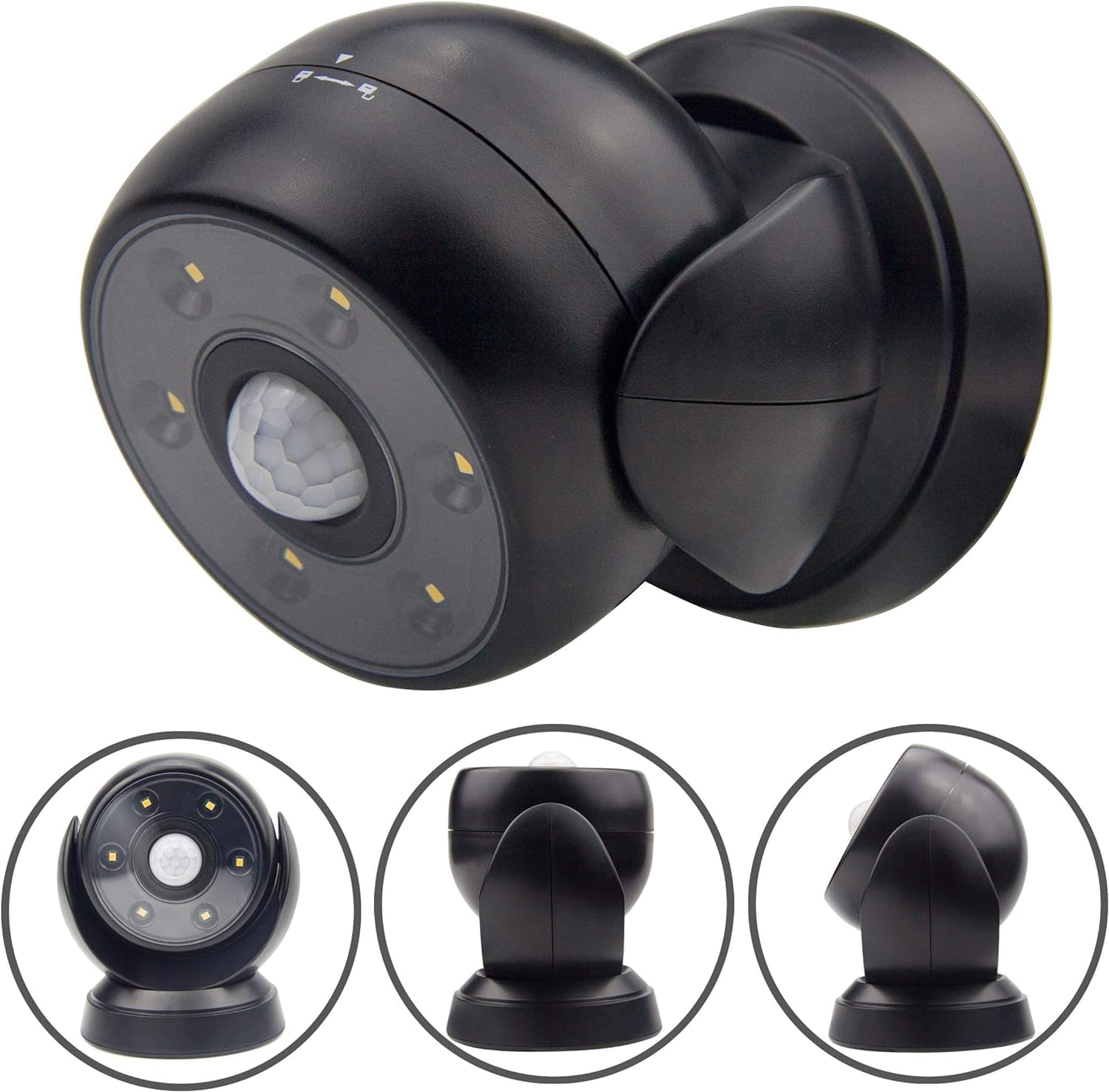 BIGLIGHT Battery Operated Motion Sensor Spotlight lights the front door at night.