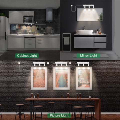 Warm 3000K glow suitable for kitchens and bathrooms