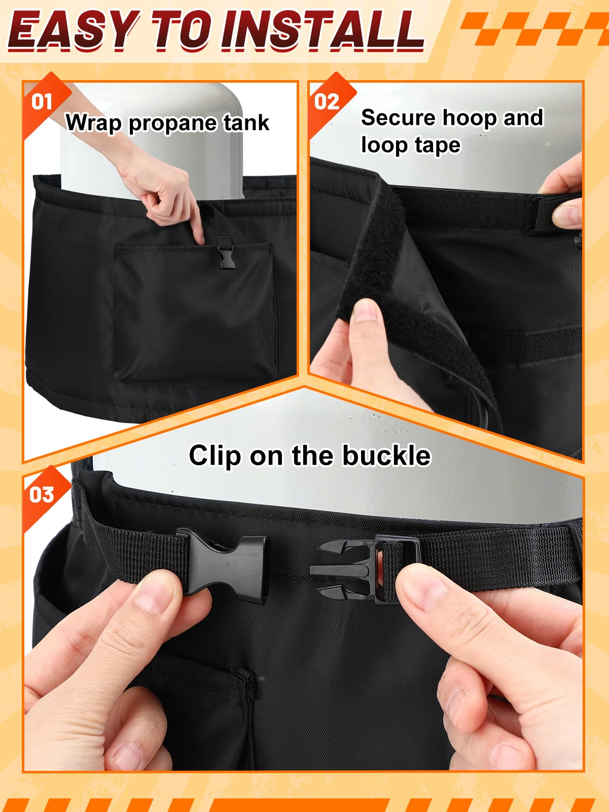 Bigmeta propane tank heater blanket in outdoor use for cold weather readiness.