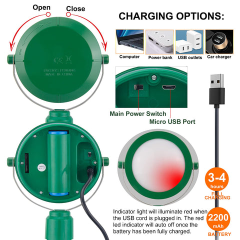 Bigmonat USB charging cable keeps the light ready without extra wires.