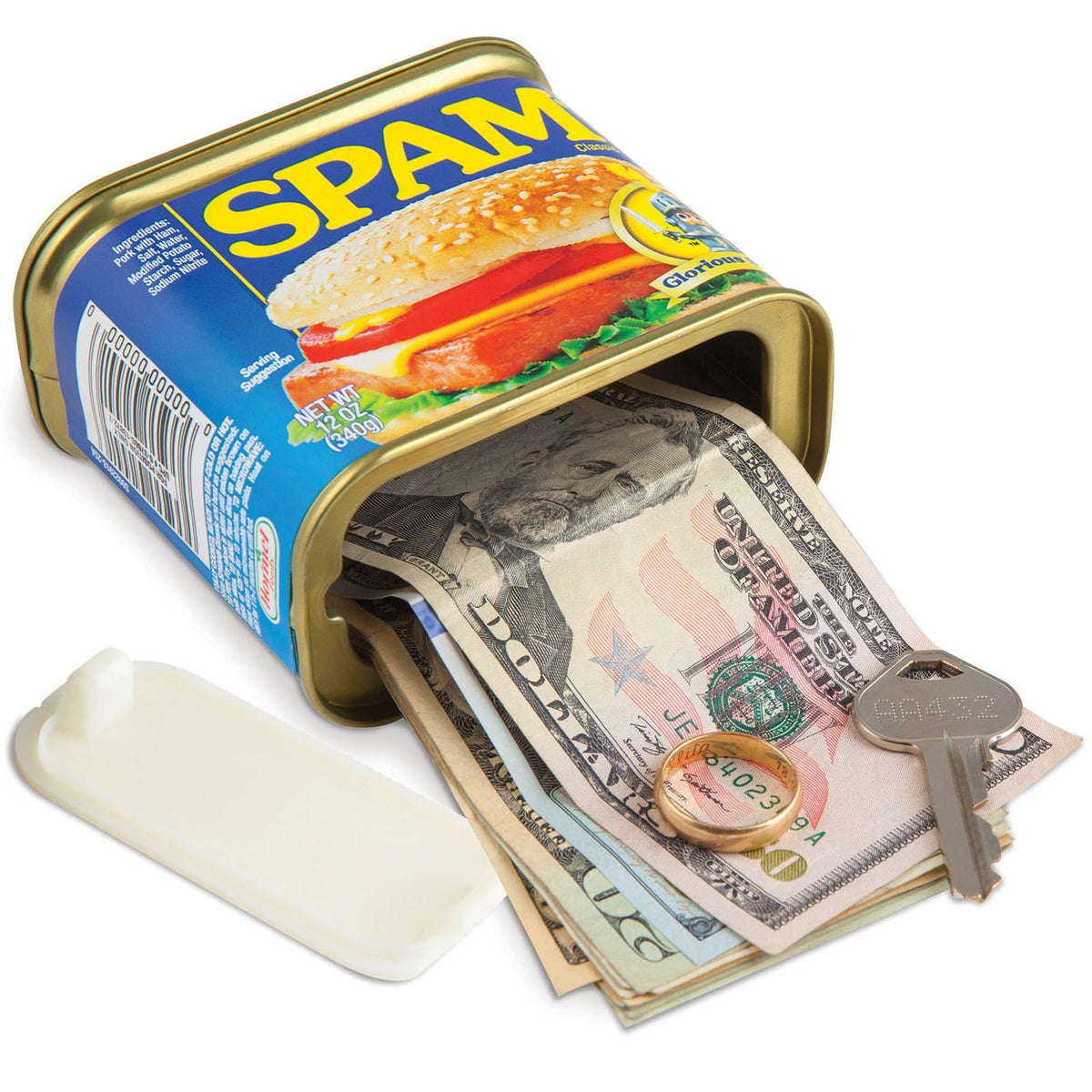 BigMouth Inc Spam Can Safe - front view with authentic label for discreet, portable storage
