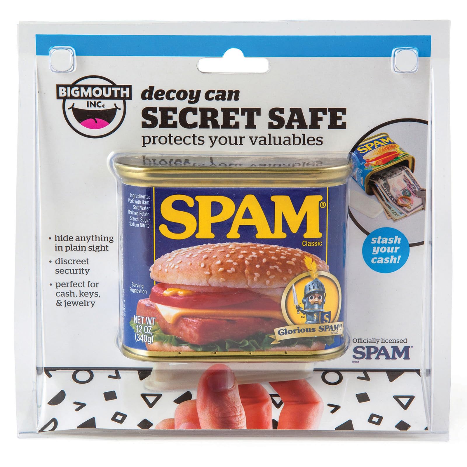 BigMouth Inc Spam Can Safe - gift-ready packaging and prank appeal