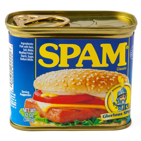 BigMouth Inc Spam Can Safe - opened lid reveals secret compartment for valuables