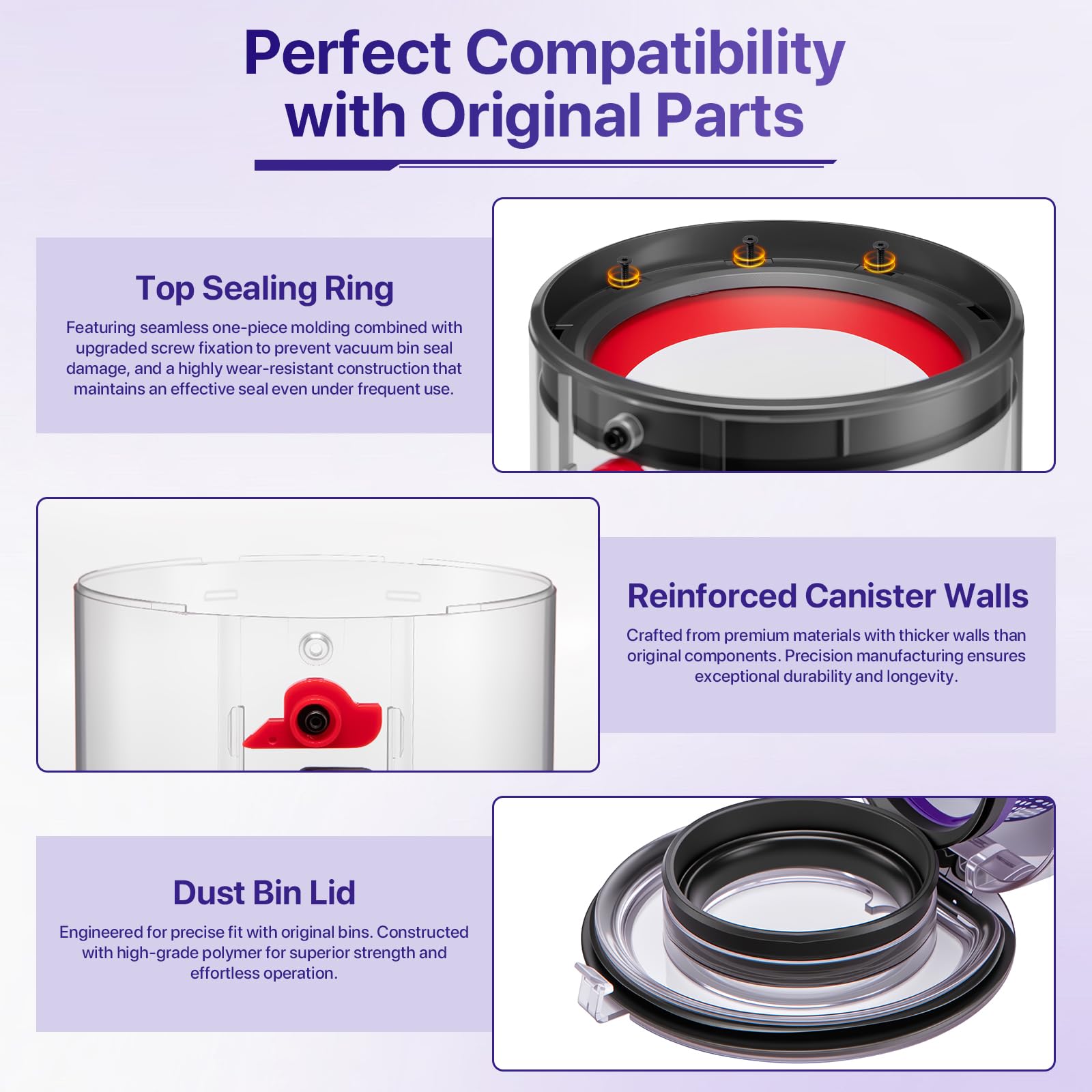 BIHARNT Dyson bin premium construction for long-lasting performance