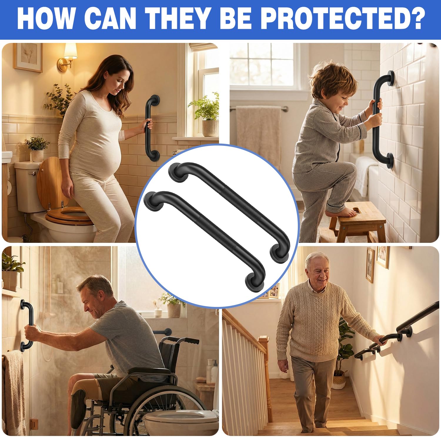 BIHOMIFI grab bars fit RV and outdoor spaces.
