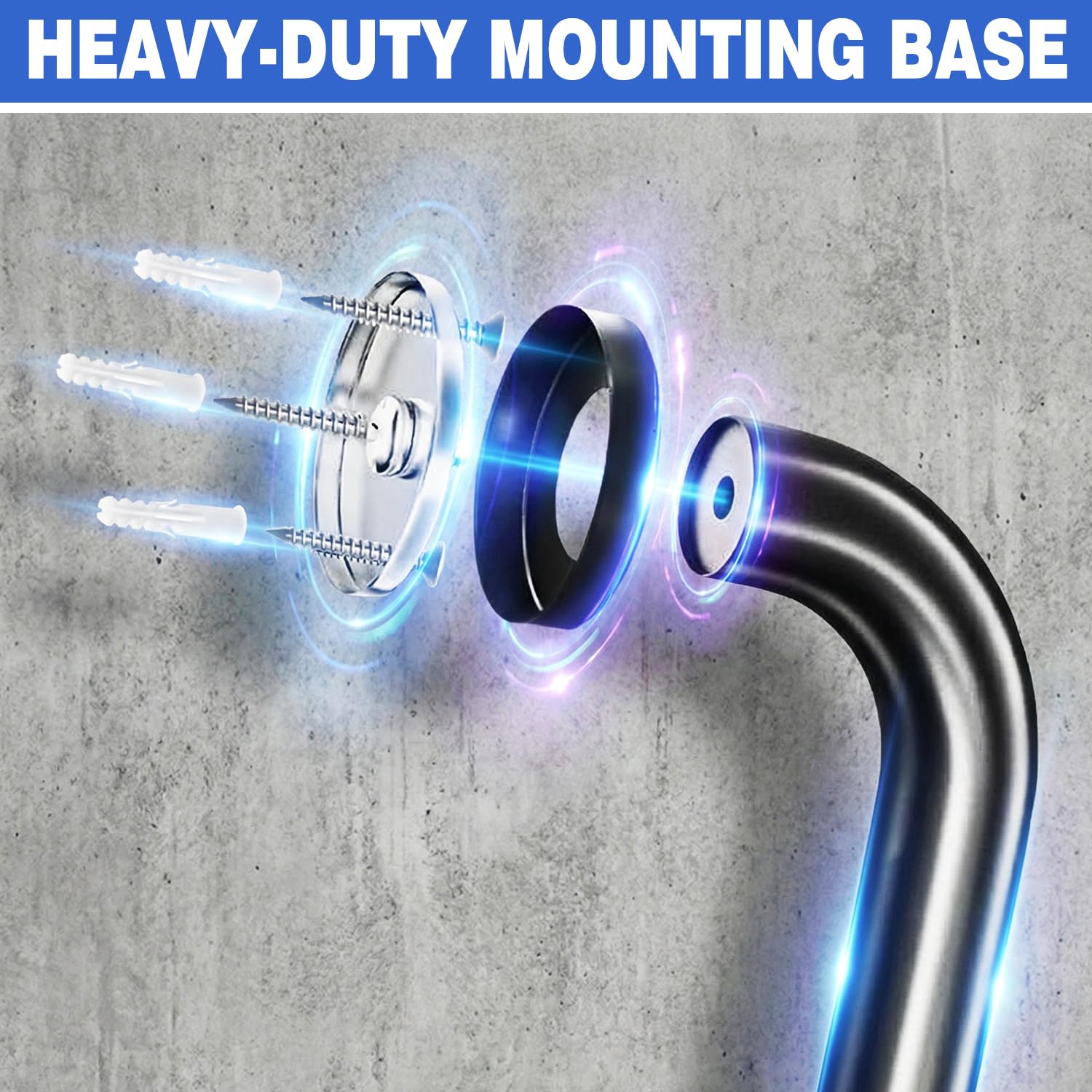 BIHOMIFI non-slip grab bar aids safe entry and exit from shower.