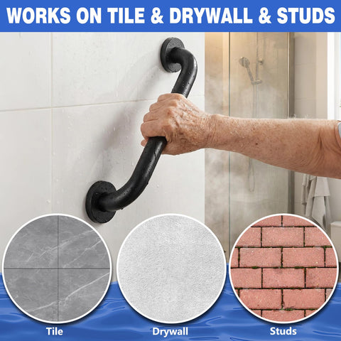 BIHOMIFI bathroom grab bar on shower wall boosts daily confidence.