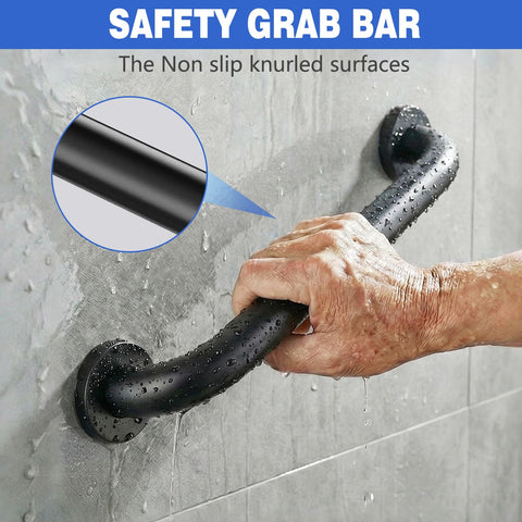 BIHOMIFI wall-mount grab bar installed on tile delivers secure bathroom support.