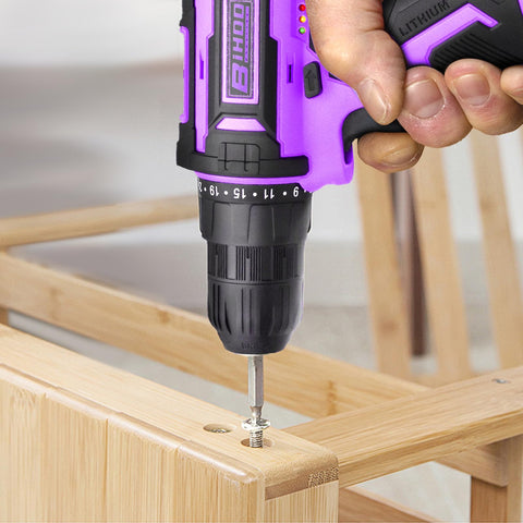 BIHOO drill in use on metal for precise screwdriving