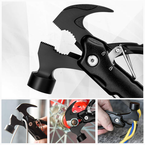 BIIB multitool in camping setup highlights handy outdoor use.