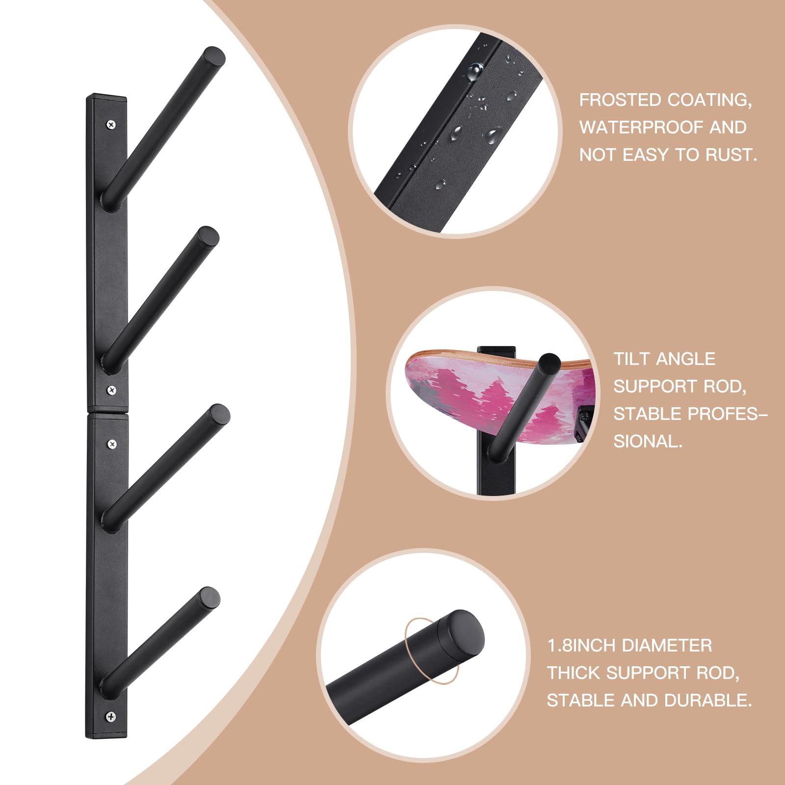 BiJun minimalist matte black display turns boards into a modern focal point.