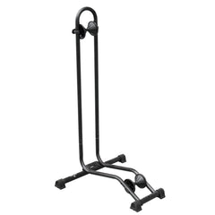 BikeHand floor stand front view shows stable support for 24–29 inch bikes indoors