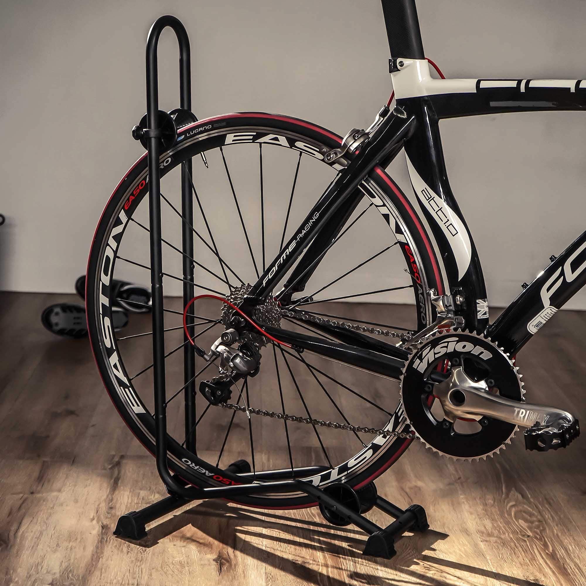 BikeHand floor stand packaging shows included assembly tool