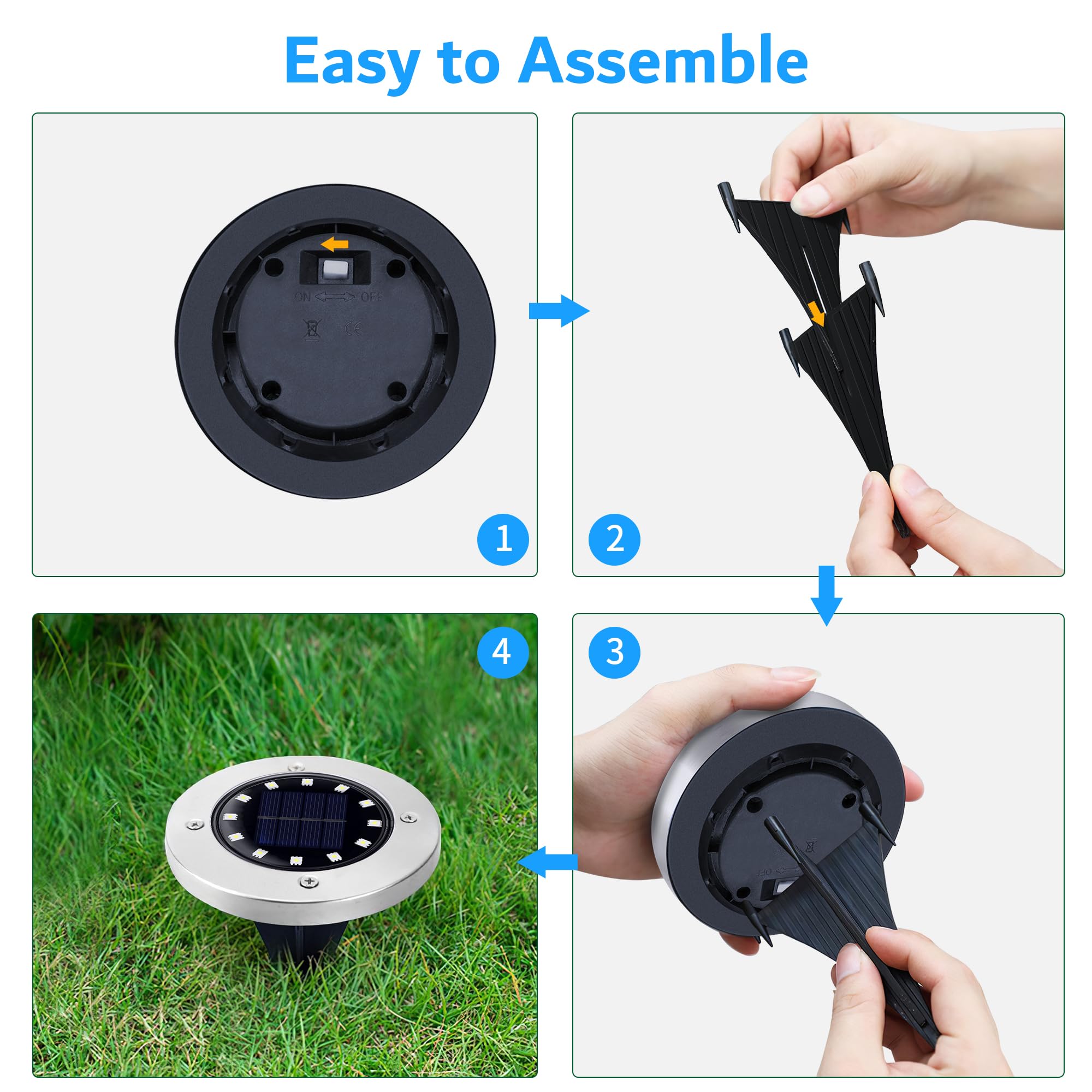 Biling solar ground light creates patio ambient glow without cords