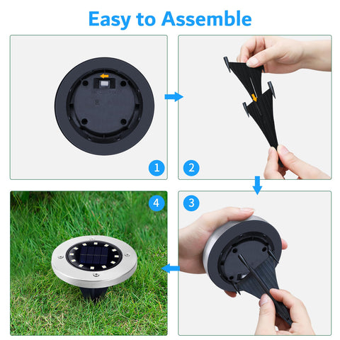 Biling solar ground light creates patio ambient glow without cords