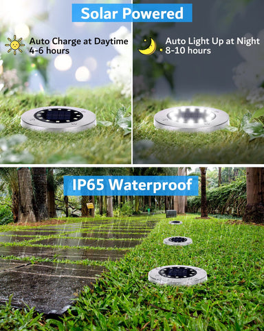 Biling ground light provides driveway entry visibility with durable, weatherproof design.