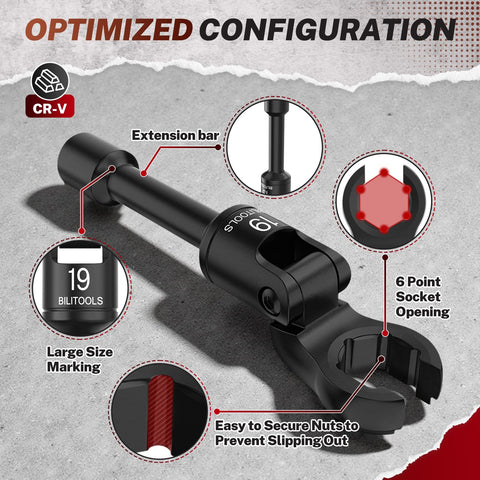 BILITOOLS 17mm crowfoot improves reach during automotive maintenance