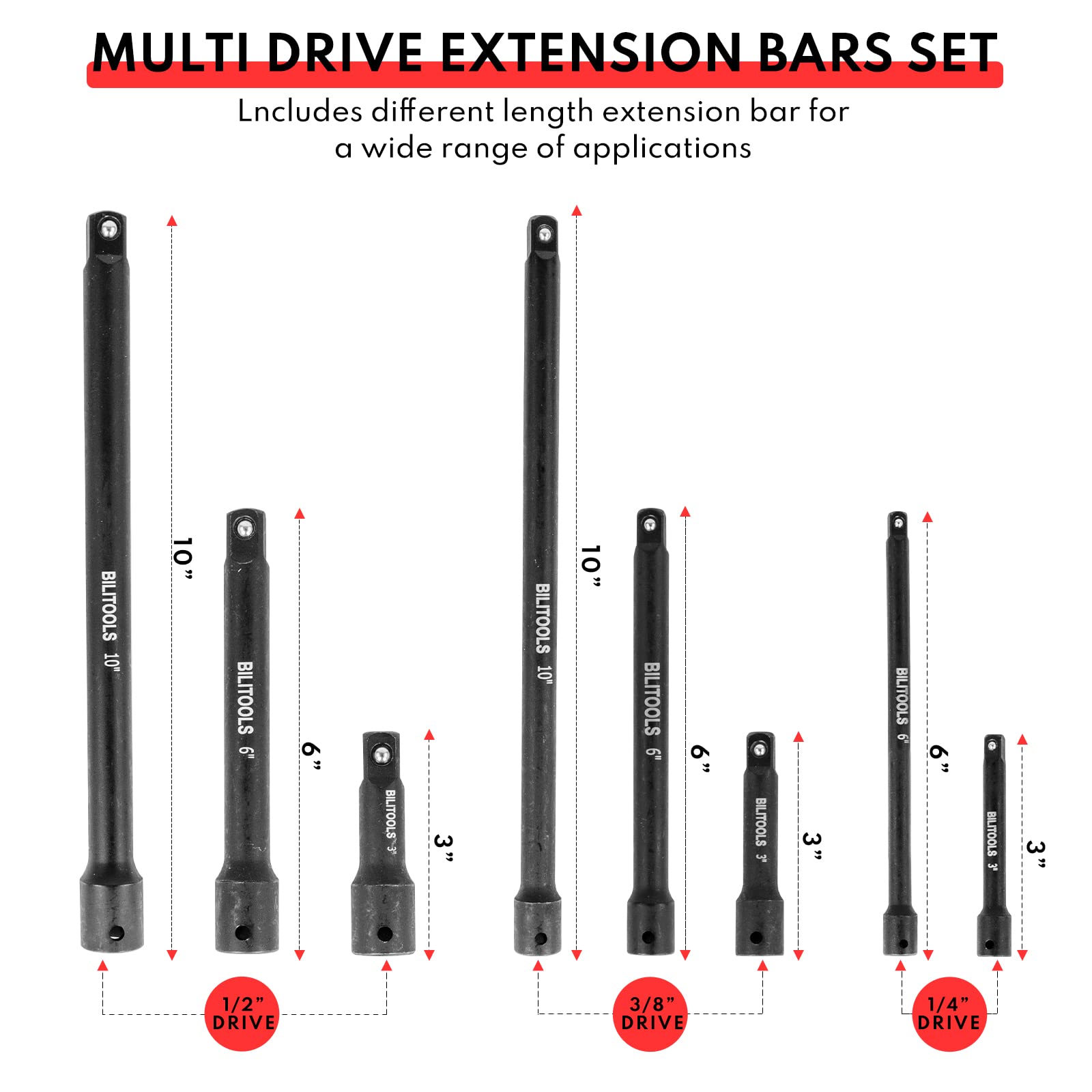 BILITOOLS adapters convert drive sizes for versatility