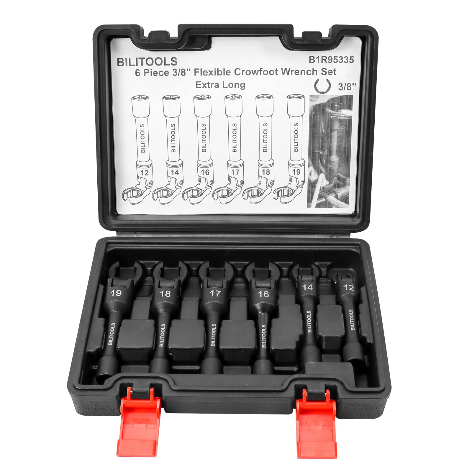 BILITOOLS crow foot wrench set in case ready for organized auto repairs
