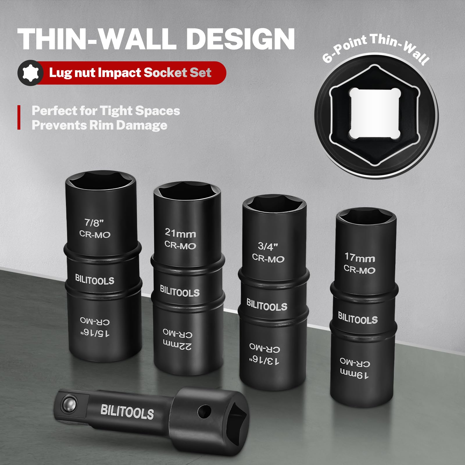 Bilitools 6-point flank drive protects fasteners from rounding