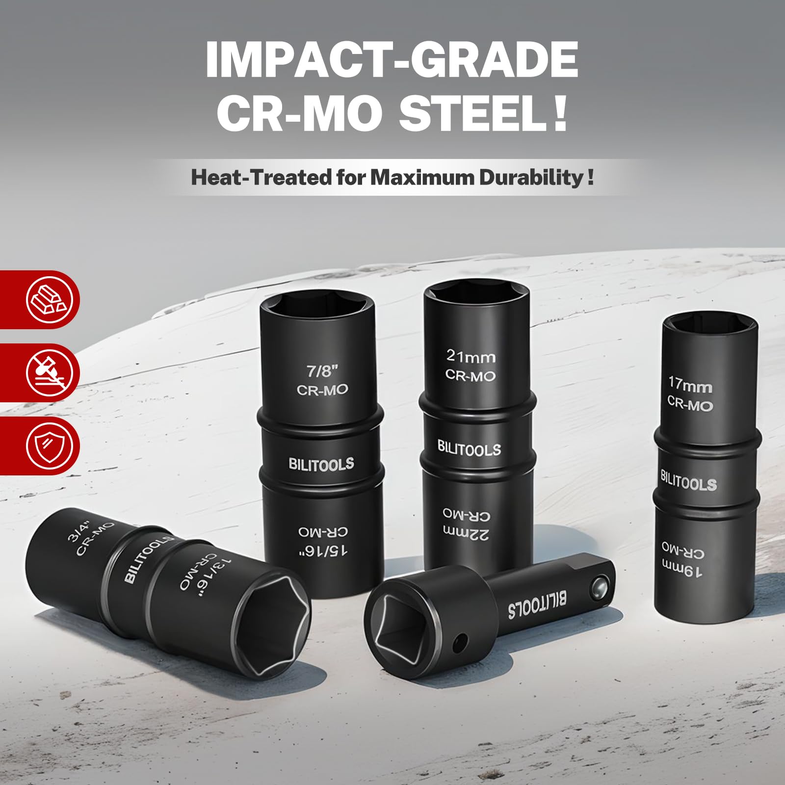 Bilitools thin-wall design enables reach in tight wheel wells