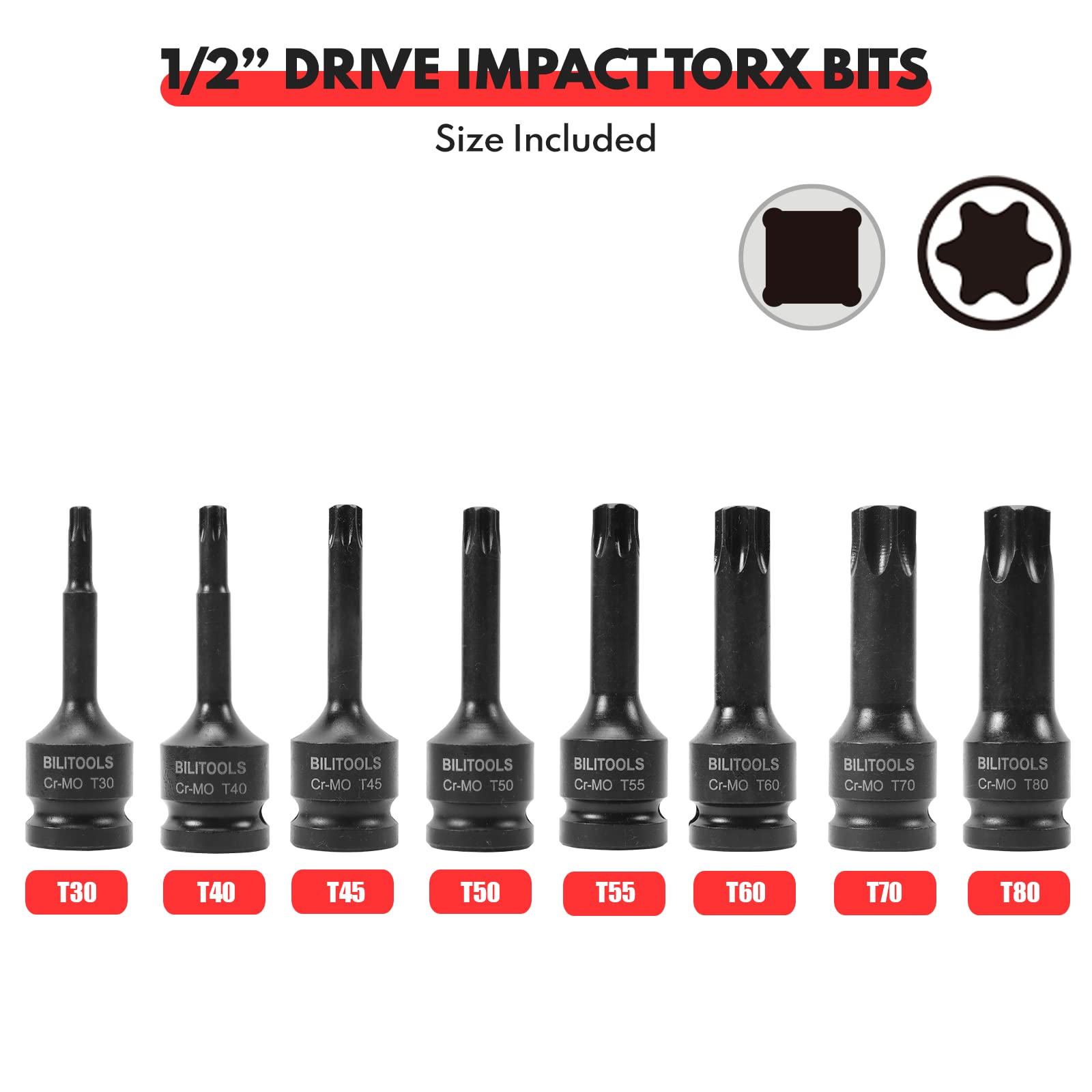 BILITOOLS Pin-hole base allows secure locking pin attachment for safety.